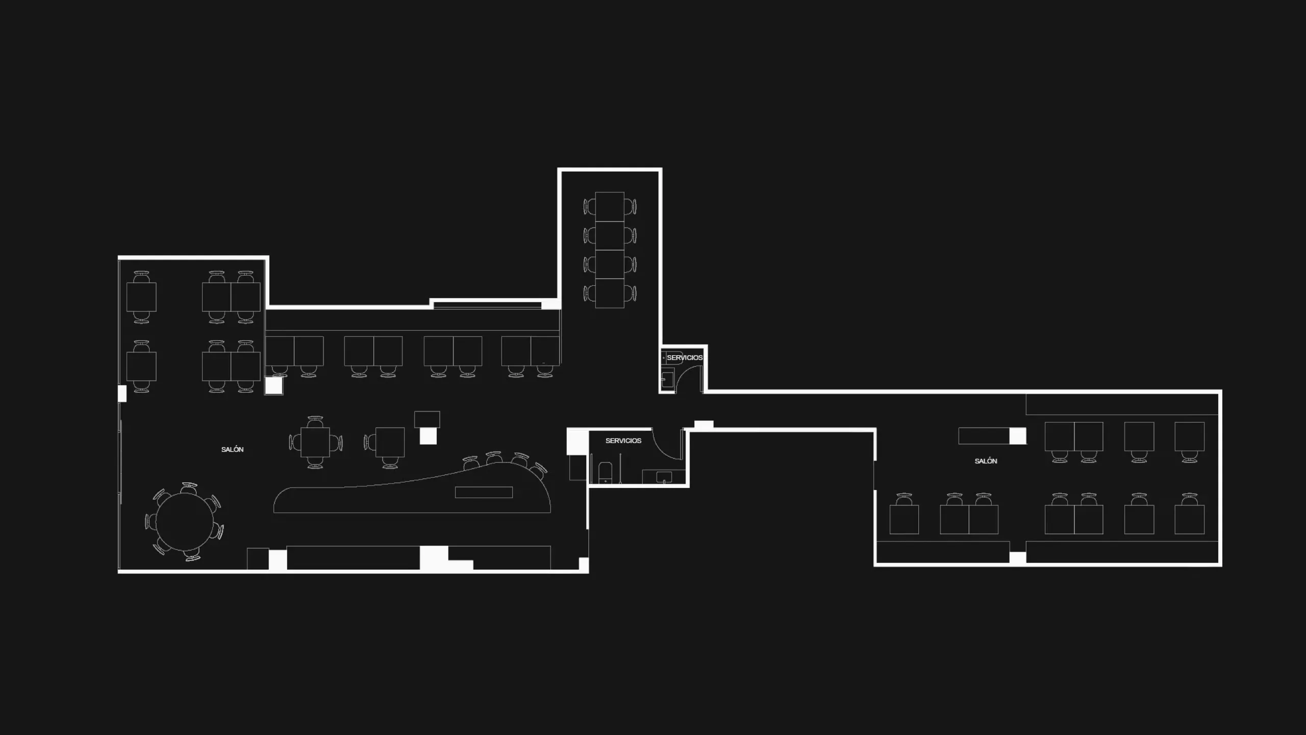 Cinco Sentidos — Restauración — plano de planta