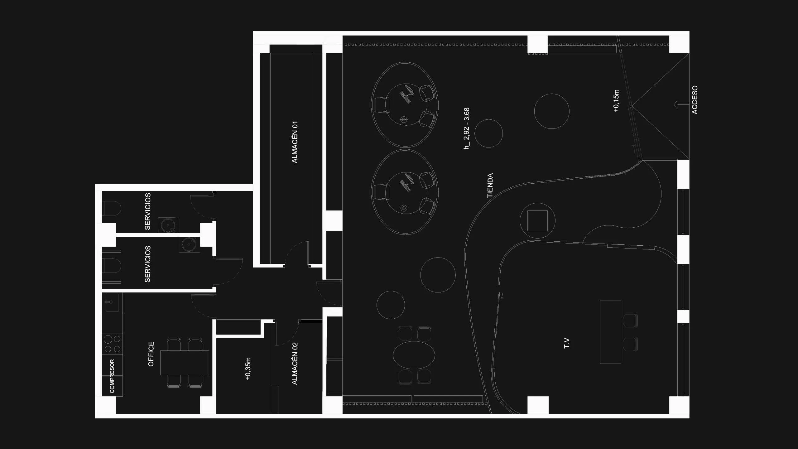 Telfy — Oficinas — plano de planta